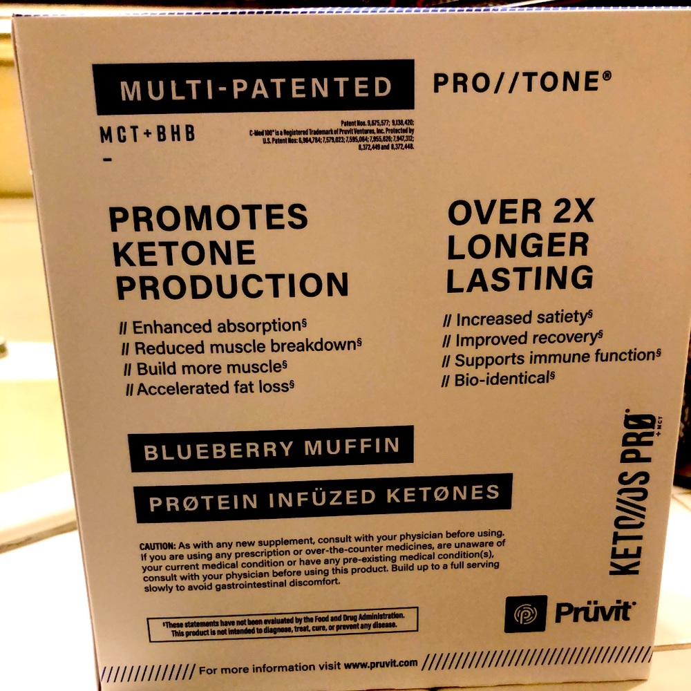 Pruvit Keto OS NEW blueberry muffin protones.